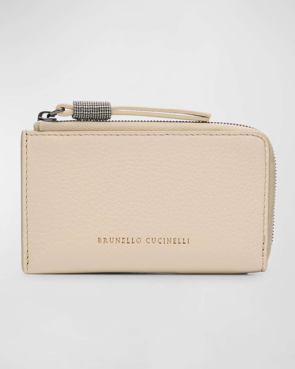 Zip Leather Card Holder